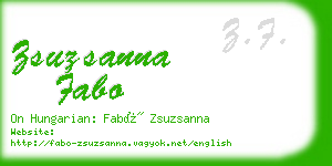 zsuzsanna fabo business card